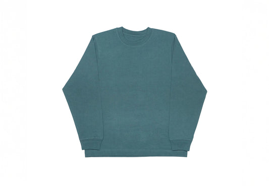 Oversized longsleeve glazed groen - unisex